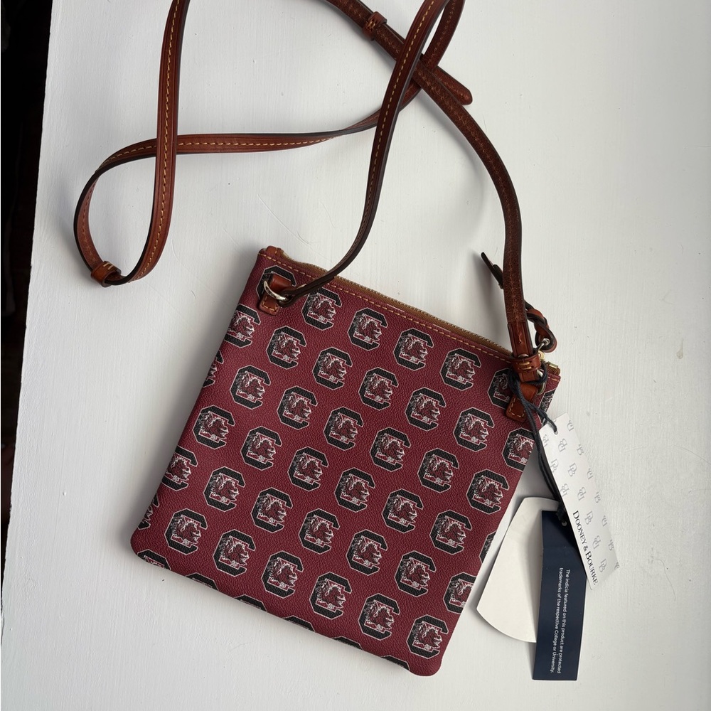 Dooney & Bourke Maroon and Brown Crossbody Bag - Picture 3 of 6